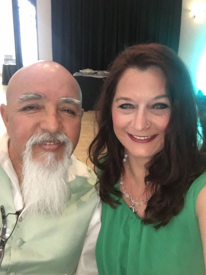 Laurie and Raul at a wedding reception venue
